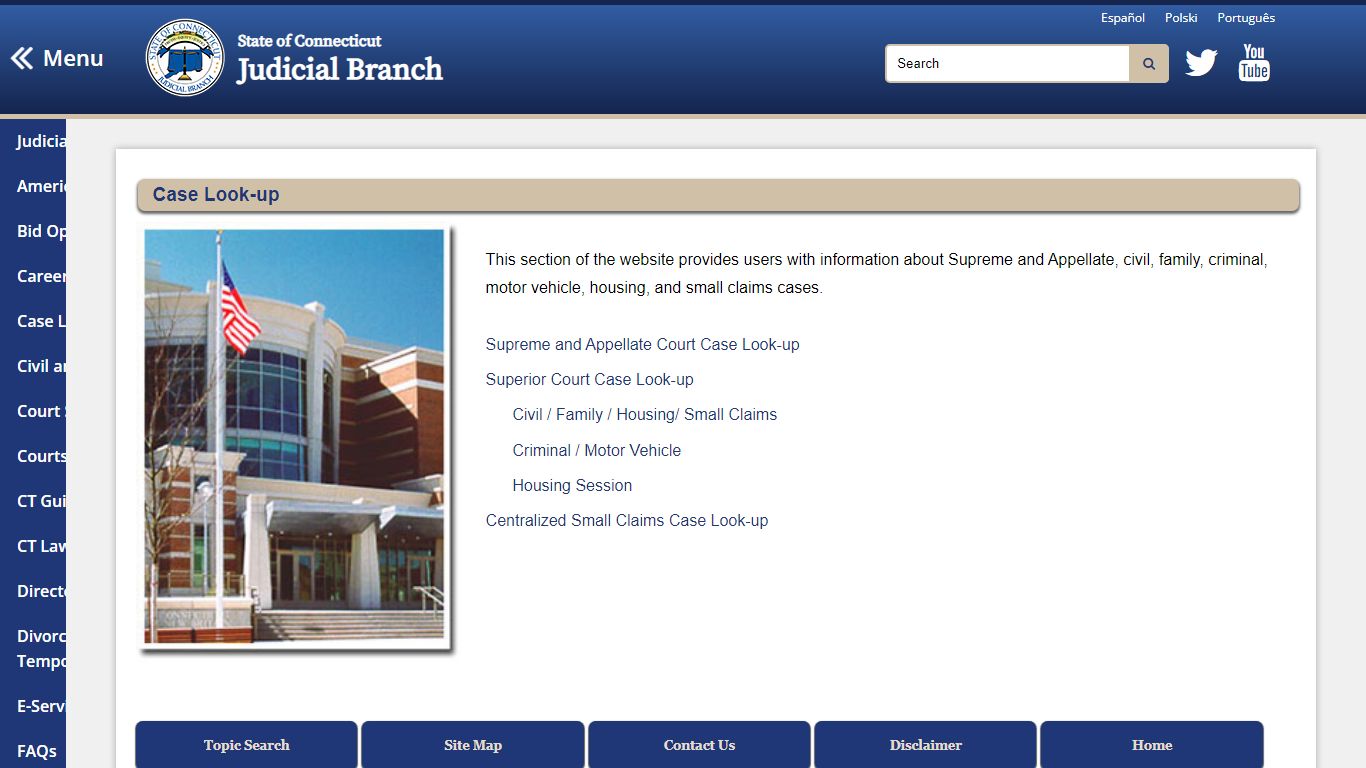 Case Look-up CT Judicial Branch
